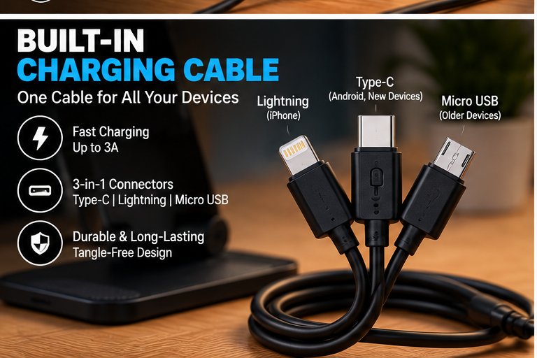 Multi-connector charging cable