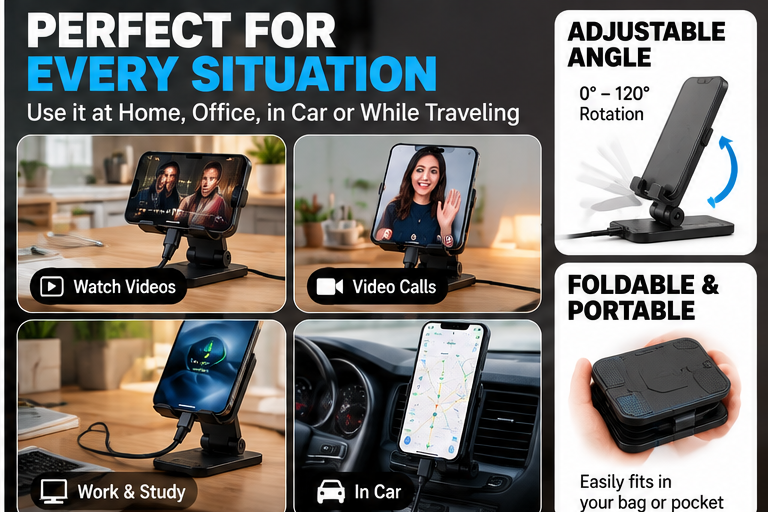 2-in-1 phone holder use cases and adjustable design