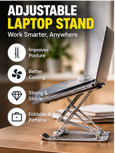 Adjustable laptop stand hero