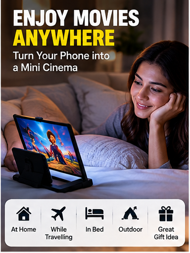 Hands-free phone movie viewing