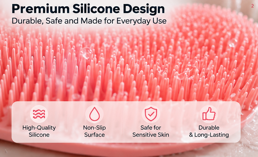 Soft silicone bristles closeup