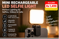 Mini rechargeable LED selfie light hero