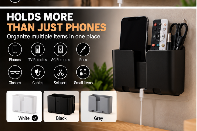 Wall organizer multi-purpose storage
