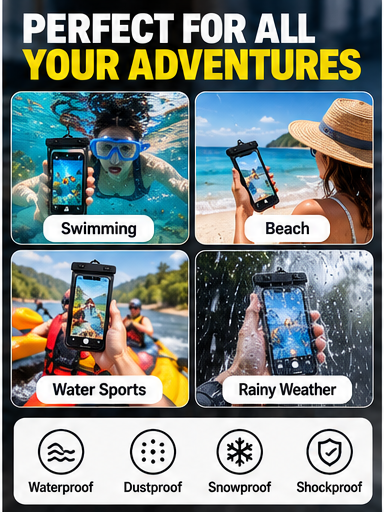 Waterproof phone pouch for outdoor adventures